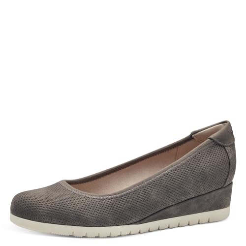 s.Oliver Damen Wedge Pumps mit Keilabsatz Elegant, Grau (Cigar), EU im Sale