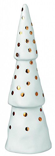Thumbnail for Räder Winterzeit Weihnachtswald 4er Set Tannenbäume aus Porzellan mit goldfarbenen Akzenten, 88684 im Sale