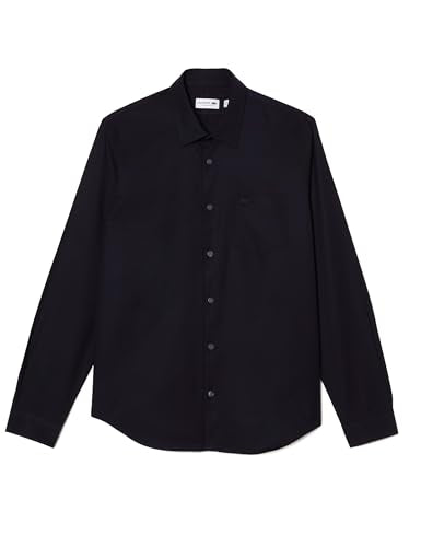Lacoste Men's Long Sleeve Business Shirt CH8522, Men's Shirt, Plain, Regular Fit, Blue, 40 on Sale