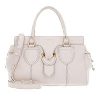 Thumbnail for Coccinelle York Handbag Grained Leather Lambskin White on sale
