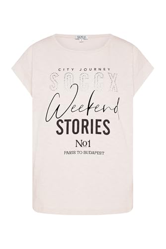 SOCCX Damen T-Shirt mit Logo aus Schmucknieten Black Xs im Sale