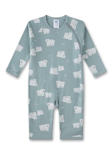 Sanetta Jungen-Strampler Blau | Praktischer und bequemer Strampler aus Bio-Baumwolle für Jungen. Baby Overall 056 im Sale