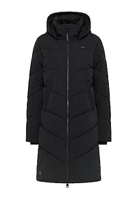 Thumbnail for Ragwear REBELKA women's coat, parka, quilted coat, long jacket, stand-up collar, waterproof, black, on sale