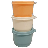 Thumbnail for Tupperware SET (3) Kühlschrank Uno 120 ml bunt orange weiß blau Dose Vorrat Frischhaltedose Julchen im Sale