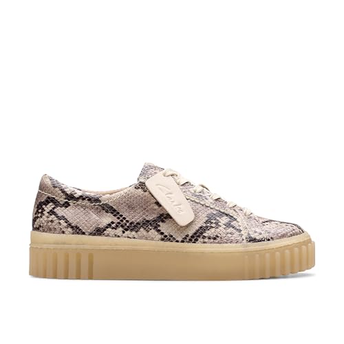 Clarks Damen Mayhill Walk Sneaker, Grey Snake Lea, EU im Sale