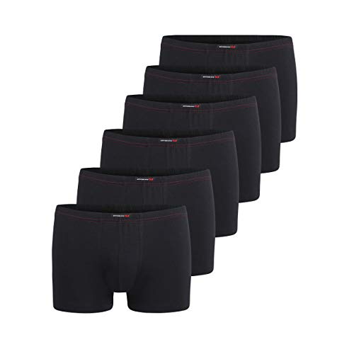 Götzburg Boxer Shorts Men's 6-pack Underpants made of natural cotton (black-dark-uni) 8 on Sale
