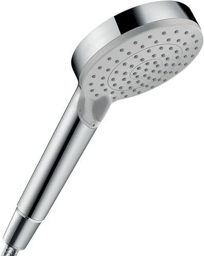 hansgrohe Vernis Blend - wassersparender Duschkopf (EcoSmart), Handbrause mit 2 Strahlarten, runde Duschbrause (100 mm), Sparduschkopf mit Antikalk-Funktion, Chrom, 26340000 im Sale