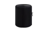 Thumbnail for sompex PAPUR paper furniture paper table foldable black made of kraft paper with plastic table top round 63 cm high 53 cm diameter space-saving sustainable design modern coffee table on sale