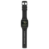 Thumbnail for Swatch Unisex-Uhr Digital Quarz mit Lederarmband – SURB110 im Sale