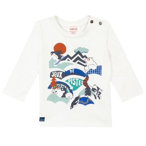 Catimini Unisex Baby Weiß Bébé Cr10062 t-Shirt, bunt, 18 Meses im Sale
