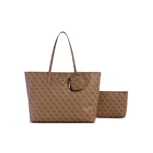GUESS Power Play Large Tech Tote Latte Logo im Sale