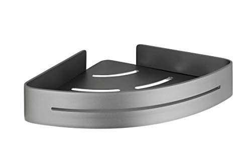 WENKO Montella corner shelf, made of stainless aluminum, for storing bathroom utensils, 30 x 5 x 22 cm, anthracite on sale