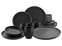 Thumbnail for CreaTable, 23584, Serie Uno Black, 16-teiliges Geschirrset, Kombiservice aus Steinzeug im Sale