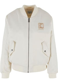 Thumbnail for Karl Kani Damen KW241-014-2 Og Satin Bomber Jacket  Off White im Sale