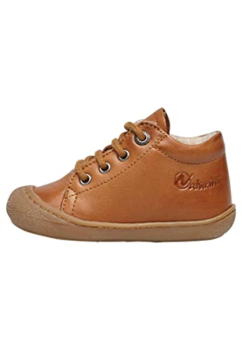 Naturino Lauflernschuhe aus Leder mit Wollfutter, Cognac 21 im Sale