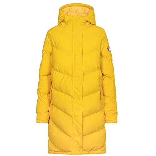 derbe Damen Winter Steppmantel IPSHOLM Logo am Arm gelb 040 42 im Sale