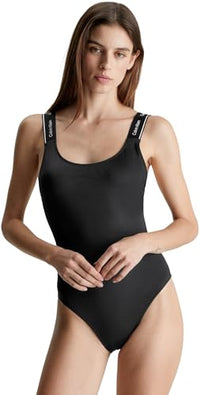 Thumbnail for Calvin Klein One Piece-RP Women's Cut-Out Back Swimsuit, Black (Pvh Black), on Sale