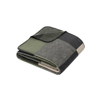 Thumbnail for Ibena Hamilton blanket 140 x 200 cm - 100% cotton, Made in Germany, soft, warm & washable, cotton blanket checked green grey on sale