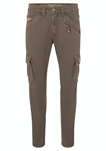 Timezone Herren Regular RogerTZ Freizeithose, Earth Grey, 38/36 im Sale