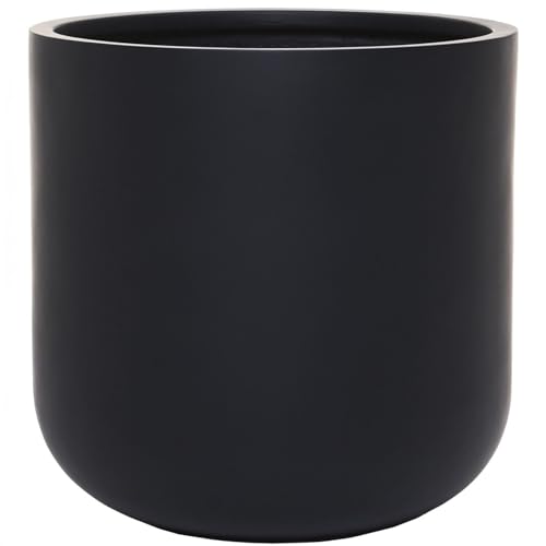 VIVANNO Flowerpot Plant Pot Fiberglass Chico Concrete Design Grey (40x40 cm) on Sale