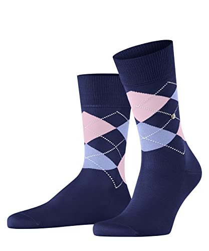 Burlington Herren Socken Manchester SO Baumwolle gemustert 1 Paar, Blau (Night Blue 6583) neu - umweltfreundlich, 40-46 im Sale