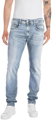 Replay Herren Jeans Anbass Slim-Fit Bio, Light Blue 010-2 (Blau), 36W / 34 im Sale