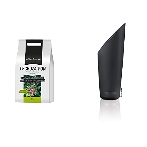 LECHUZA PON 12L Plant Substrate, Neutral &amp; PON Chute, Slate Gray, Plastic, Volume: 0.1 liters, for easy filling with plant substrate, 19072 on Sale