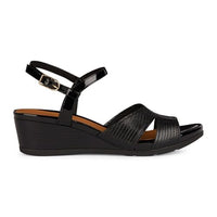 Thumbnail for Geox Women's D MARYKARMEN A Wedge Sandal, Black, 39 EU on sale