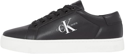 Calvin Klein Jeans Men's Cupsole Logo Sneakers, Black, 40 on Sale