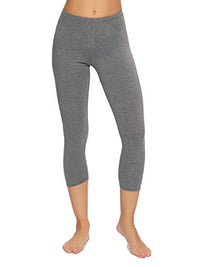 Thumbnail for Felina Cotton Modal Capri Leggings, Super Soft, Lightweight, Medium Heather Grey, X-Large on Sale