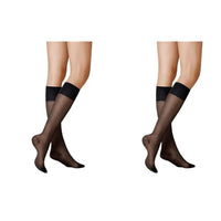 Thumbnail for KUNERT Damen Kniestrümpfe Super Control leichte Stützwirkung Klasse I DEN Black 0500 35/38 (Packung mit 2) im Sale