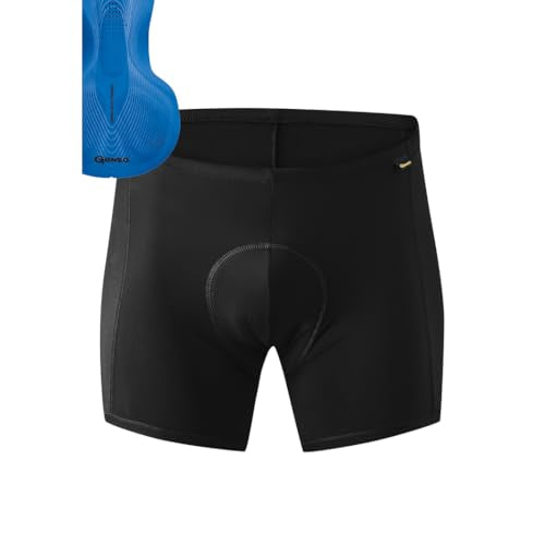 Gonso Sitivo U M, Herren Fahrradunterhose, Passt unter alle Rad-Shorts, Tights mit Sitivo Blue Sitzpolster mit Poron-Elementen, Enganliegende Passform, Schwarz/Blau, im Sale