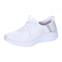 Thumbnail for Skechers Women's Ultra Flex 3.0 Brilliant Path, White Knit, Light Grey Trim, 39.5 EU on Sale