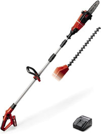 Thumbnail for Einhell Cordless Multi-Tool GE-HC 18 Li T Kit (18V, 3Ah, 2-in-1 hedge trimmer and chainsaw, Oregon blade, including battery and charger) on sale