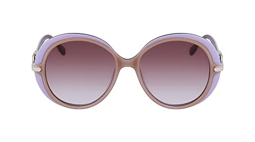 KARL LAGERFELD Damen KL6084S Sonnenbrille, Beige/Lila, Einheitsgröße im Sale