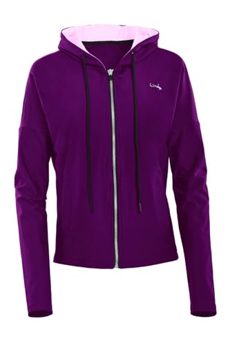 Winshape Women's Functional Comfort Tone Jacket J008c Training Jacket, Dark Plum Lavender Rose, EU on sale