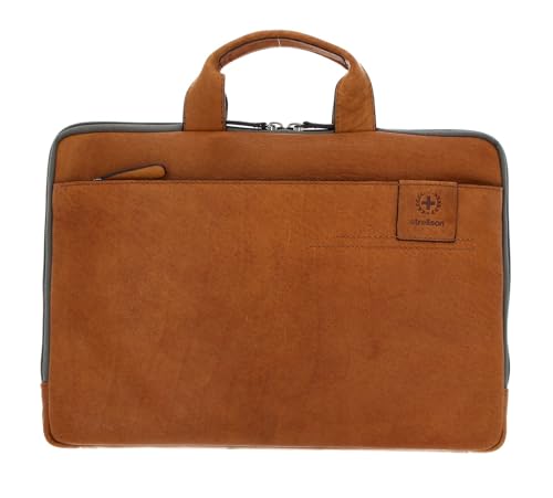 Strellson, Elegante Herren Laptoptasche, Aktentasche, Hyde Park kevin Briefbag SHZ 2 aus Leder, Cognac im Sale