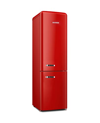 SEVERIN Retro Combi Total No Frost, NoFrost technology, Fast-Cooling function, ZEROBOX and VEGGIEBOX for perfect storage, 250 l capacity, red, RKG 8927 on sale