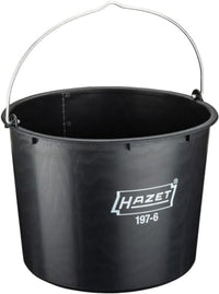 Thumbnail for HAZET construction bucket 20 197-6 I with liter capacity: 2 to 20 l, made from recycled materials I Transport of mortar, sand, water or tools on the construction site and in the garden I Made in Germany on sale