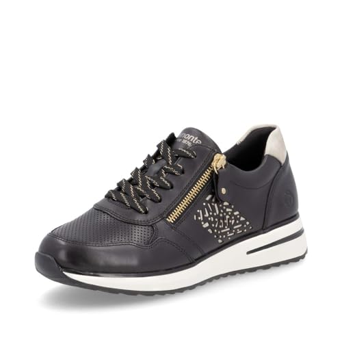 Remonte Damen Low-Top Sneaker D1G00, Frauen Halbschuhe,lose Einlage,Laufschuhe,schnürschuhe,schnürer,Plateausohle,Sportschuhe,Weiss Kombi (80),40 EU im Sale