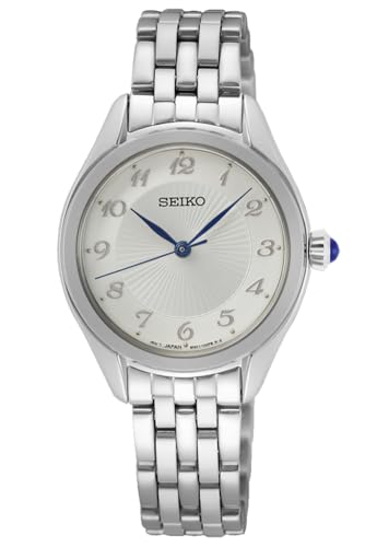 Seiko Damen-Uhr Quarz Edelstahl mit Edelstahlband SUR379P1, Silber im Sale