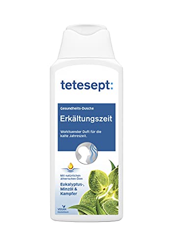 tetesept · Erkältungszeit Duschgel · Bringt Spürbare Erleichterung in der Erkältungzeit · Mit Eukalyptusöl & Kampfer · Intensiver Duft Durch Natürliche Wirkstoffe · pH-neutral im Sale