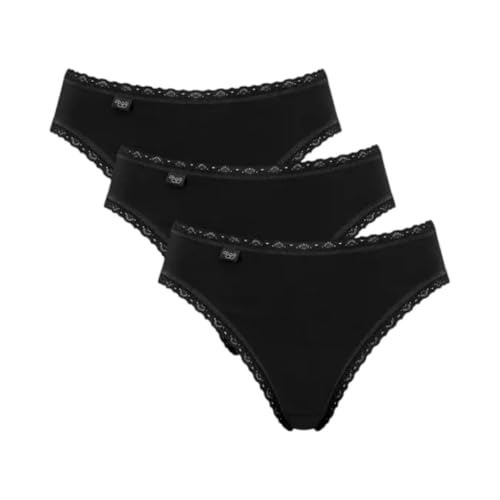 Sloggi Damen 24/7 Cotton Lace Tai C3p Slip, Schwarz, EU im Sale