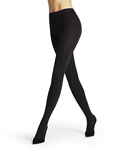 FALKE Women's Tights Warm Deluxe 80 DEN W Ti opaque plain 1 pair, Black 3009, on sale