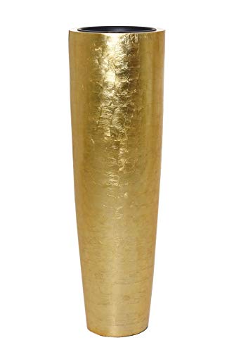 VIVANNO Planter Flower Pot Floor Vase PILA Gold High Gloss (120 x 37) on Sale