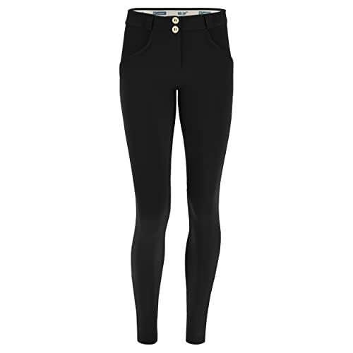 WR.UP FREDDY Push Up Hose für Damen, Superskinny, niedrige Taille, Biojersey, Schwarz , im Sale
