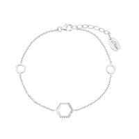 Thumbnail for s.Oliver Armband 925 Sterling Silber Damen Armschmuck, mit Zirkonia synth., 17+3 cm, Silber, Kommt in Schmuck Geschenk Box, 2031422 im Sale