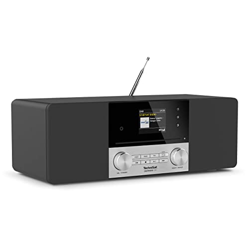 TechniSat DIGITRADIO 3 VOICE - Stereo DAB Radio Kompaktanlage mit offline Sprachsteuerung (DAB+, UKW, CD-Player, USB, Kopfhöreranschluss, AUX-Eingang, Radiowecker, OLED Display, 20 Watt RMS) im Sale