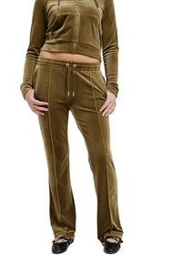 Thumbnail for Juicy Couture Damen Velour Track Pant with Diamante Branding Lässige Hose, Dark Olive, (10er Pack) im Sale