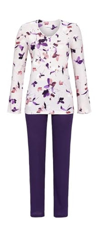 Thumbnail for Ringella button-front pajamas in light lavender, on sale
